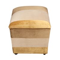 Pouf Baul Bicolor Felpa 40x33x45 Rimar