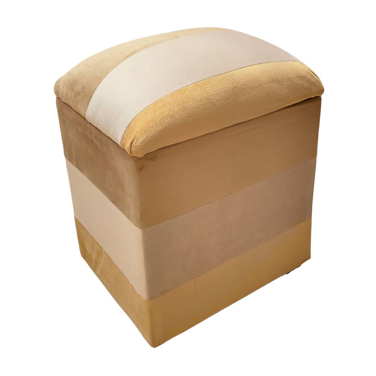 GENERICO - Pouf Baul Bicolor Felpa 40x33x45 Rimar