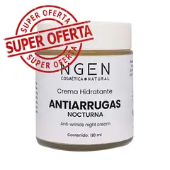 COSMETICA NATURAL NGEN - Crema Antiarrugas Nocturna con Retinol y Ácido Hialurónico 120 ml.-