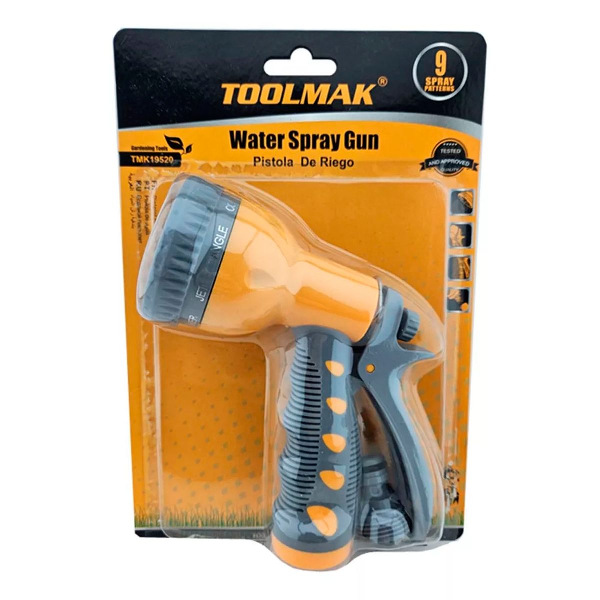 GENERICO - Pistola De Riego Jardín 9 Posiciones Toolmak