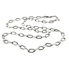 JOYAS MYTOKE - Cadena Collar Eslabon Limada Plata 925 60cm Hombre Mujer