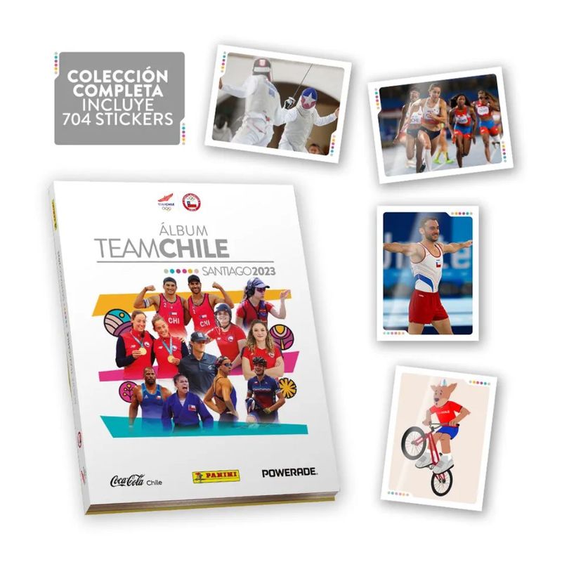 PANINI - Álbum Tapa Dura Team Chile + Colección Completa