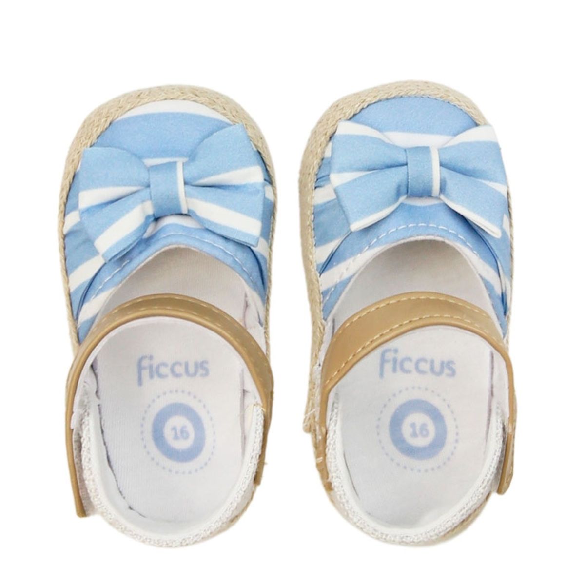 FICCUS - Zapato Bebé Niña NewBorn Celeste