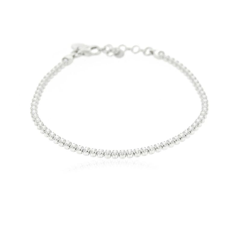 JB JOYAS BARON - Pulsera de Plata Esterlina 925 Fila Circonitas
