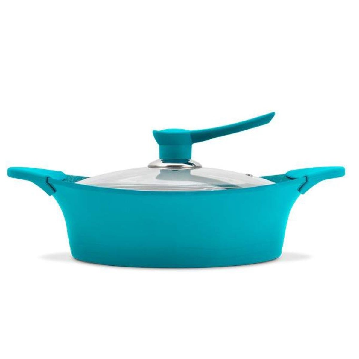 BOHLIER - Guisera de 28 cm de Aluminio con tapa de vidrio calipso