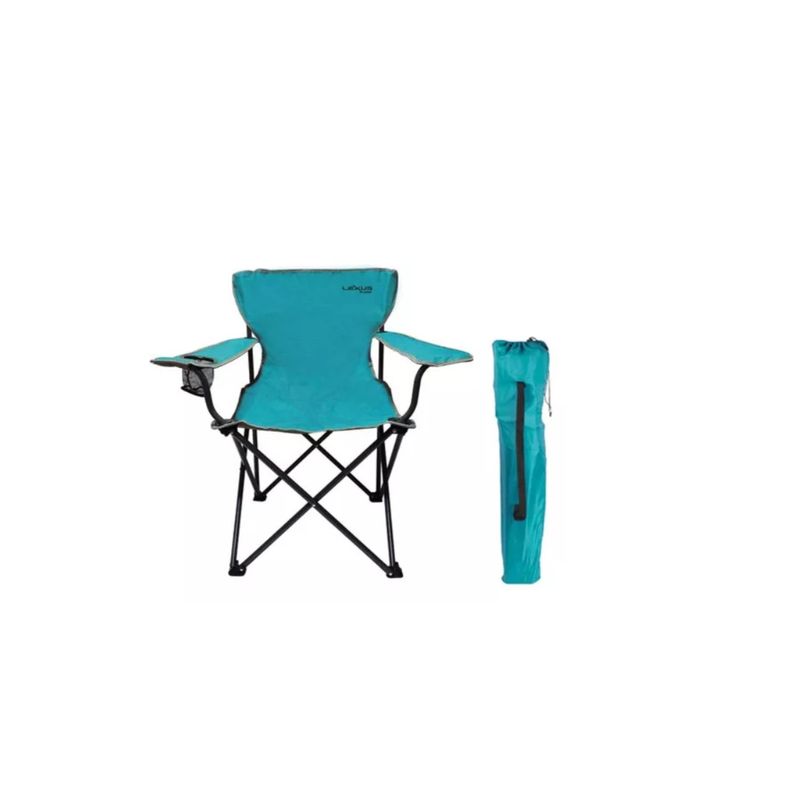 GENERICO - Silla Plegable  Camping Pesca Playa Porta Vaso Color Azul