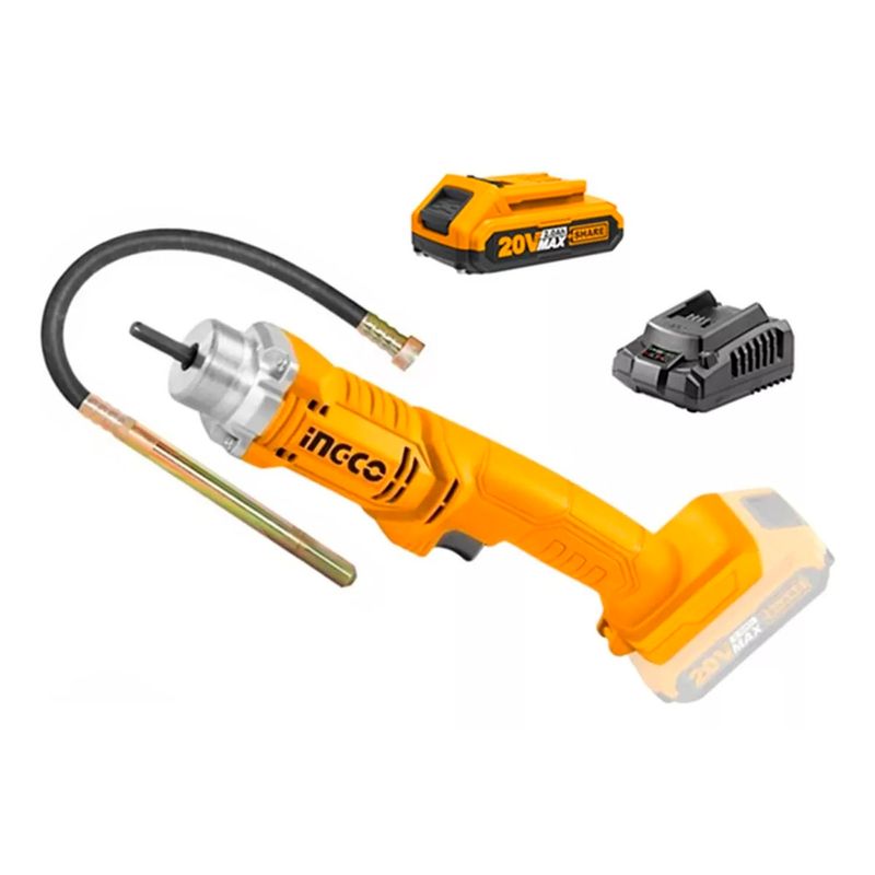 INGCO - Vibrador Hormigón 20v Sonda Bateria  Cargador Ingco