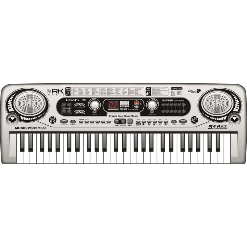 GEN - TECLADO INFANTIL 54 NOTAS COLOR GRIS