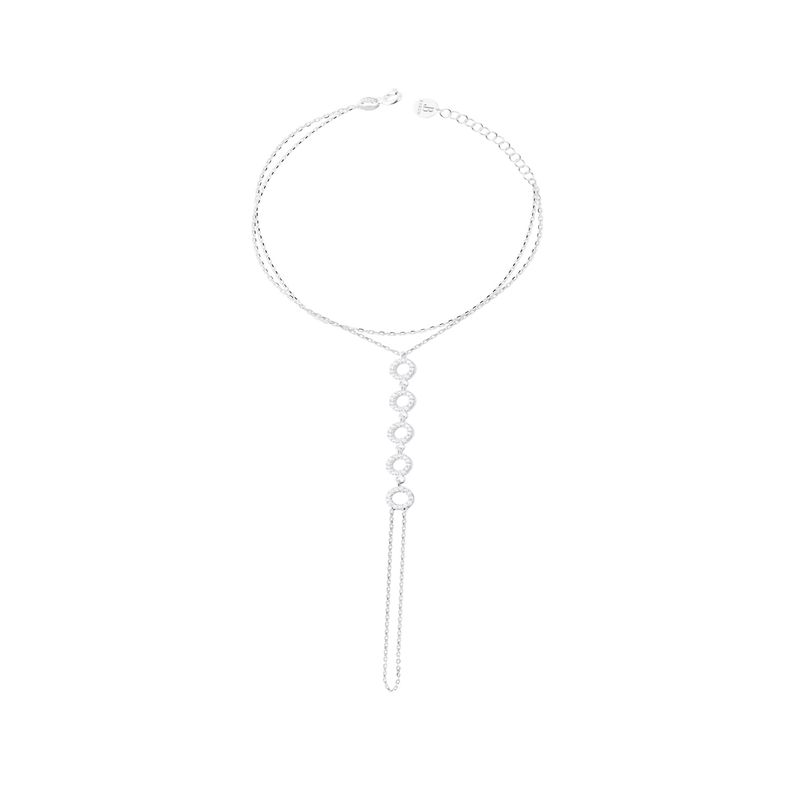 JB JOYAS BARON - Pulsera de Plata Esterlina 925 Cinco Círculos