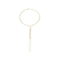 JB JOYAS BARON - Pulsera Plata Esterlina 925 Estrellas Colgantes Revestidas