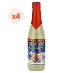 DELIRIUM - 4x Cerveza Christmas Botellin 10° 330cc