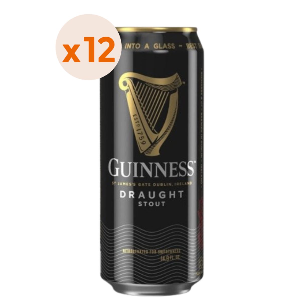 GUINNESS - 12X Cerveza Guinness Lata 4,2° 440Cc