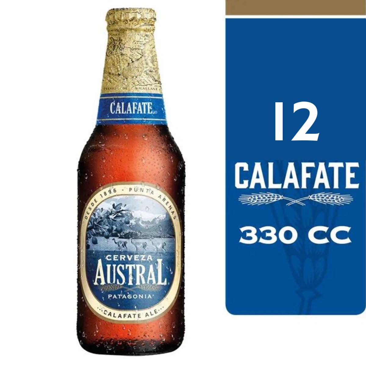 AUSTRAL - 12X Cerveza Austral Calafate Botellín 5° 330Cc