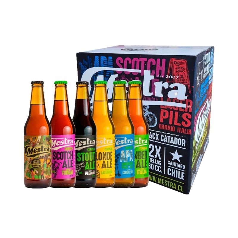 MESTRA - 12x Cerveza Mestra Botellín 330cc - Pack Catador