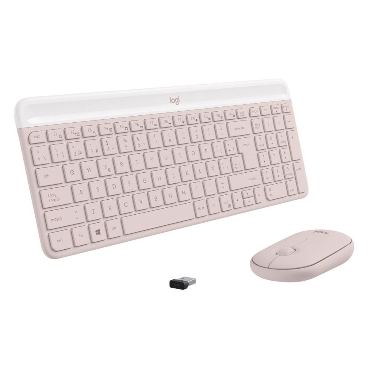 LOGITECH - SLIM COMBO TECLADO MOUSE MK470 ROSADO