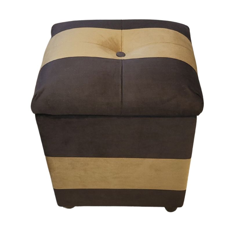 GENERICO - Pouf Baul Bicolor Felpa 40x33x50 Rimar