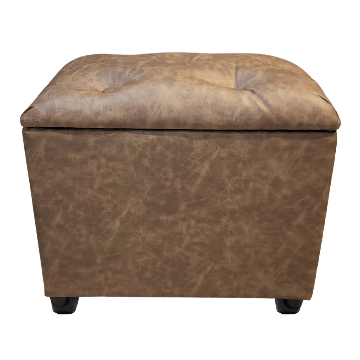 GENERICO - Baúl Botone Miel Eco Cuero 60x40x50x40 Muebles Rimar