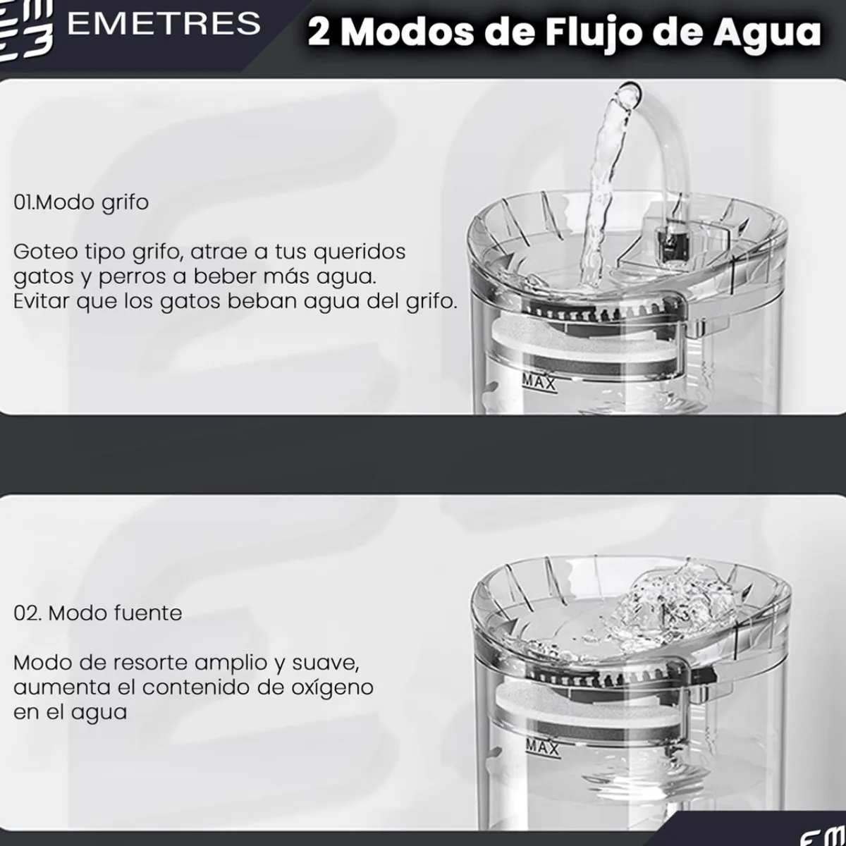 GENERICO - Bebedero Para Mascotas Perros o Gatos Fuente Eléctrica