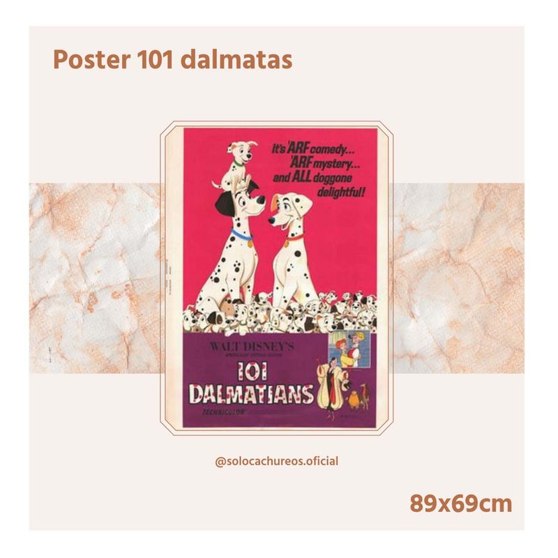 GENERICO - Poster 101 Dalamtas 89x96cm