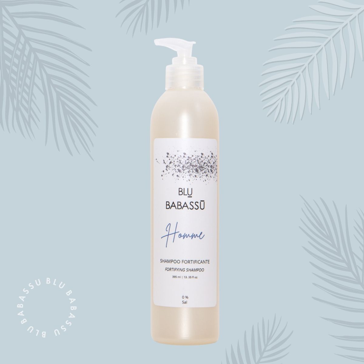 BLU BABASSU - Shampoo  Homme Men Fortificante 395 ml.