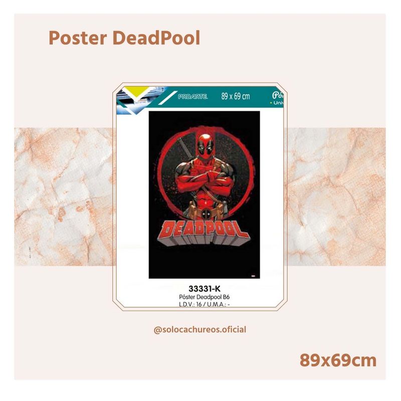 GENERICO - Poster Dead Pool 89x96cm