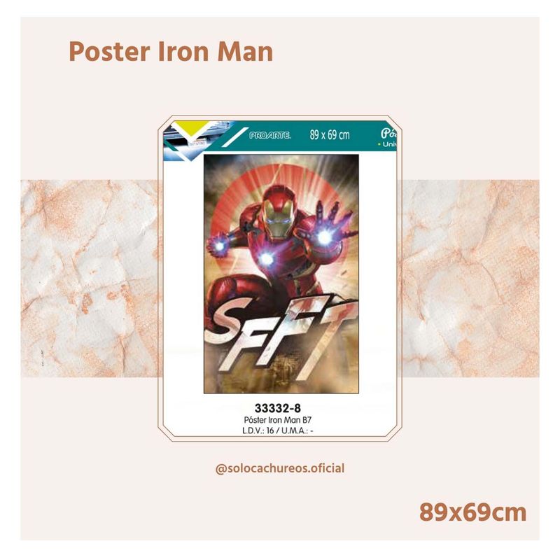 GENERICO - Poster Iron Man  89x96cm