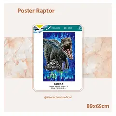 GENERICO - Poster Jurasic World Raptor 89x96cm