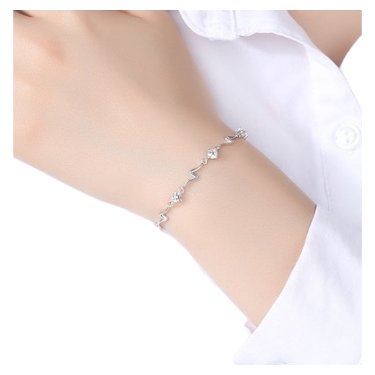 GENERICO - Pulsera Acero Océano Con Circones