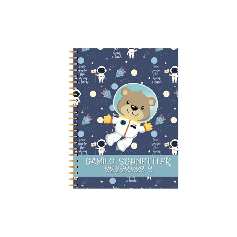 GENERICO - Agenda Pediátrica Personalizada Para Bebés Osito Astronauta