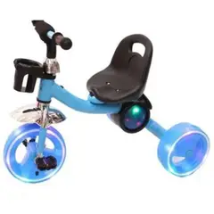 GENERICO - TRICICLO CON RUEDAS LED MUSICAL AZUL