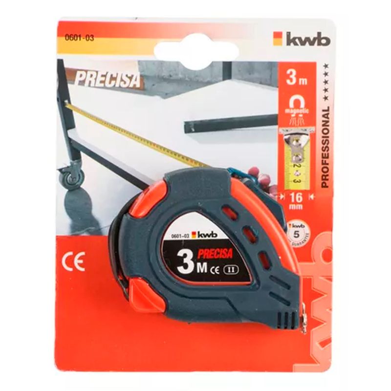 KWB - Cinta Huincha De Medir Metrica De Acero 3m Kwb 060103