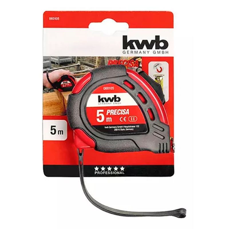 KWB - Cinta Huincha De Medir Metrica De Acero 5m Kwb 060105