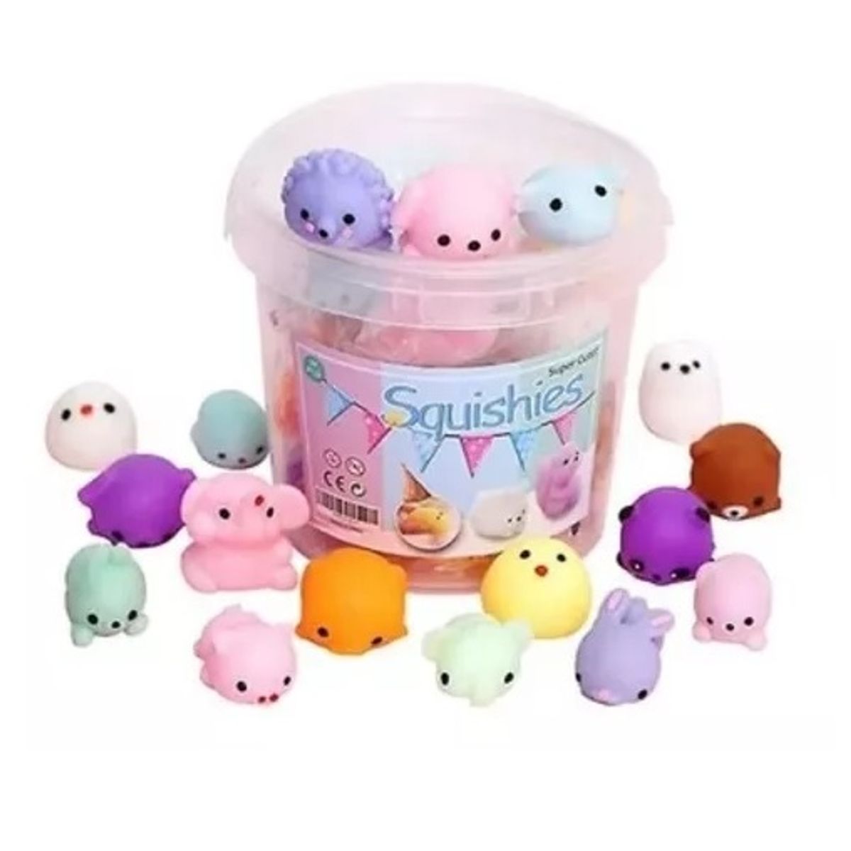 OEM - Pack Balde 36 Unidades Squishys Antiestress Juguete Surtidos
