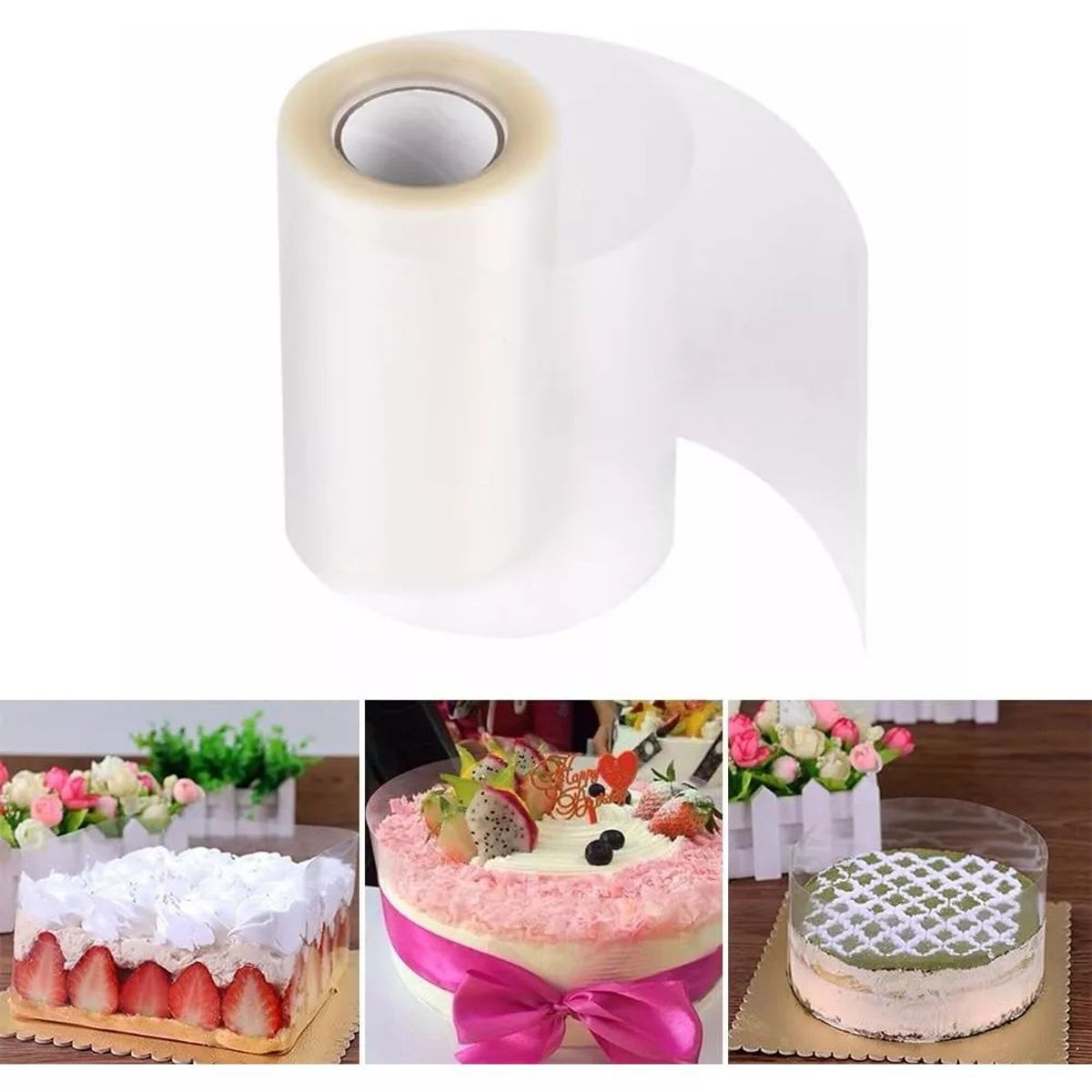 KUANGYE - Rollo Acetato Repostería - 12 Cms De Alto Y 50 Mtrs Largo