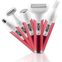 KUANGYE - Depilación Eléctrica Corporal Recargable Con 5 Accesorios.