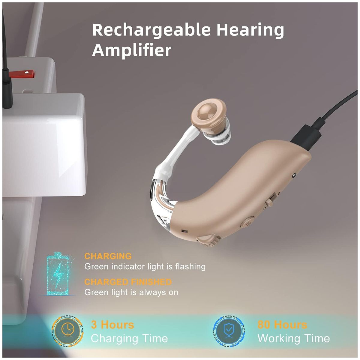 KUANGYE - Audífono Para Sordera Individual perdida Severa De Audio