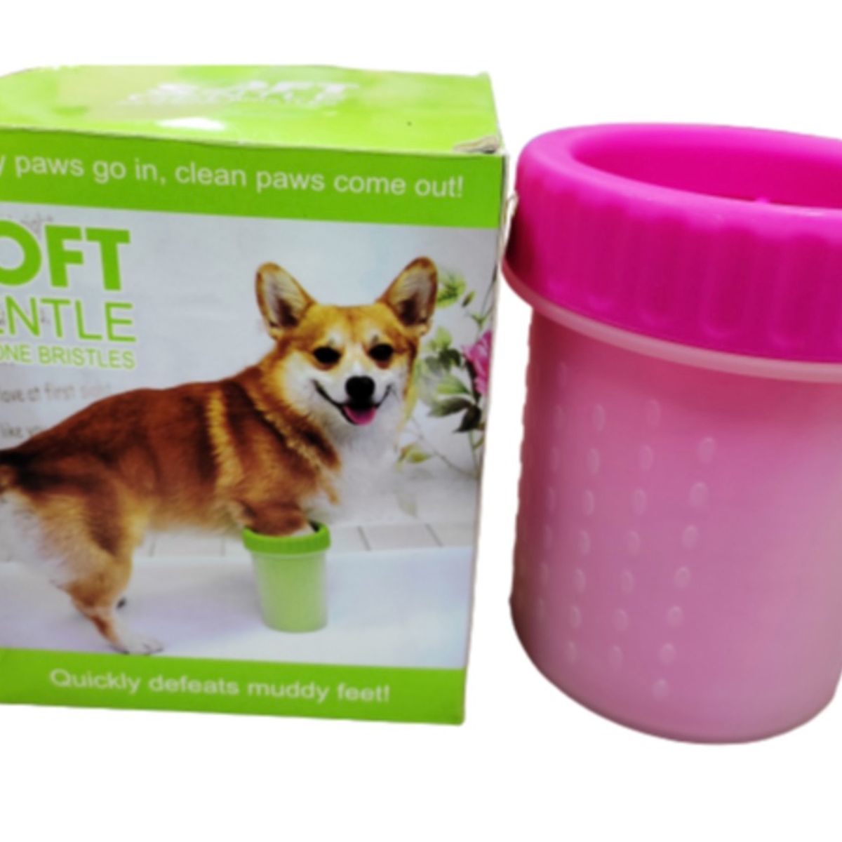 GENERICO - Limpiador Manual de Patas para Mascotas Cerdas de Silicona