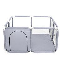 Corral de Seguridad Bebe Con Aro 126x126 Cm Gris