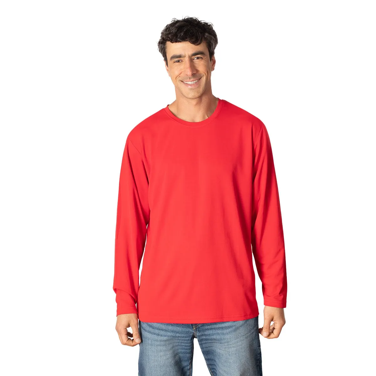 INDUSBORD - Polera Running Dryfit Quickdry Hombre Manga Larga UVpro Ripstop