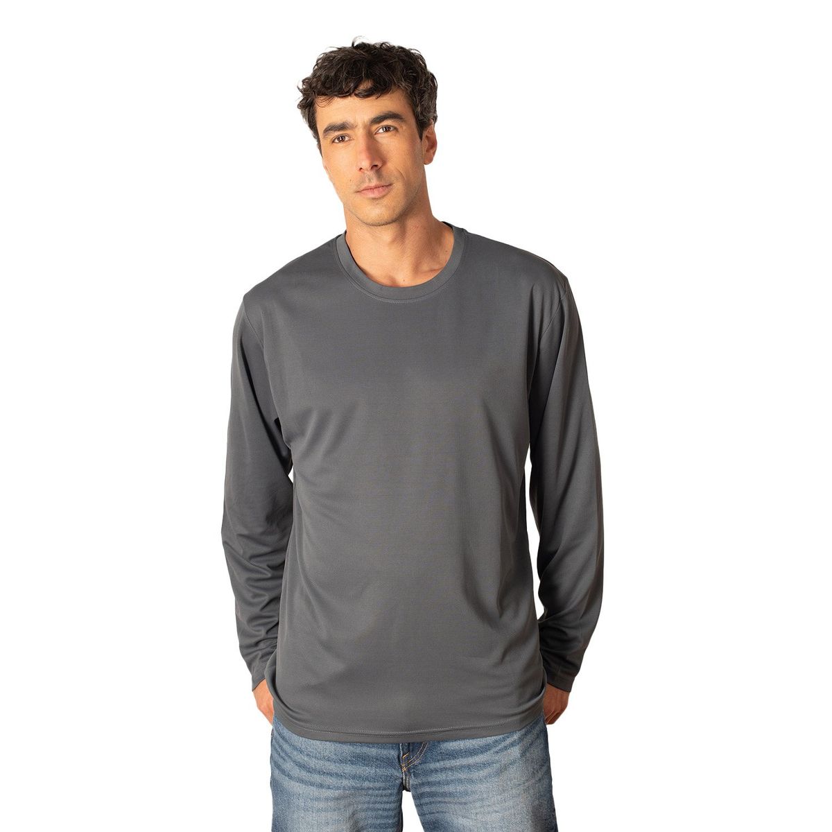 INDUSBORD - Polera Running Dryfit Quickdry Hombre Manga Larga UVpro Ripstop