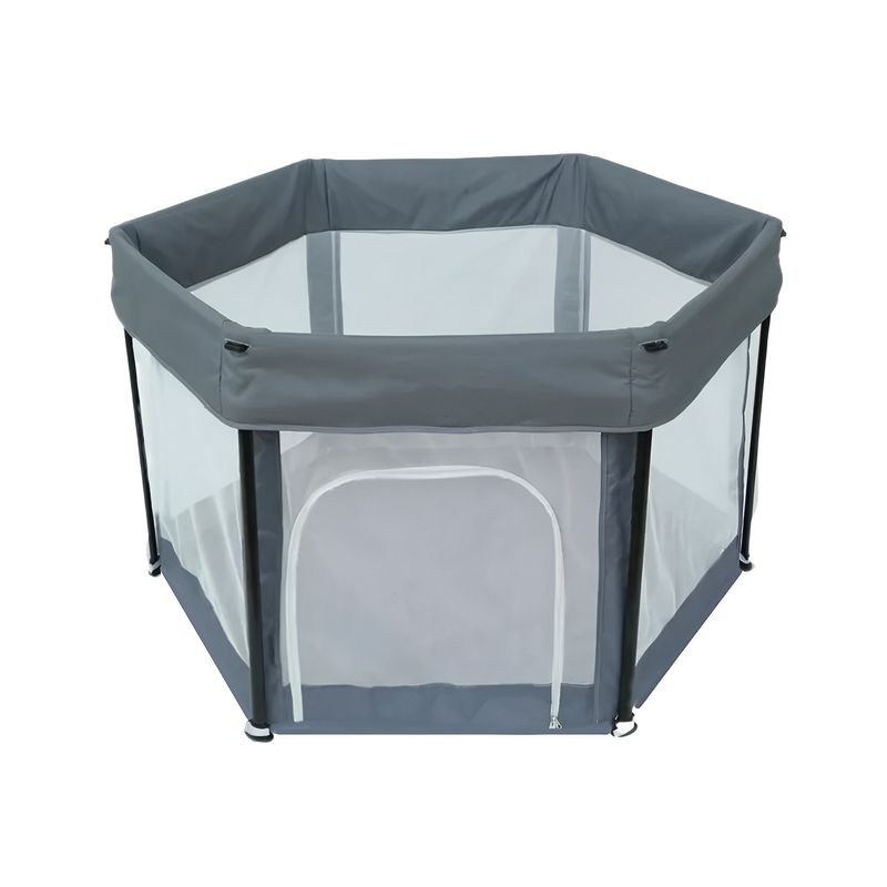 MUNDO ONLINE - Corral Plegable Infantil Portatil Gris
