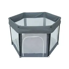 MUNDO ONLINE - Corral Plegable Infantil Portatil Gris