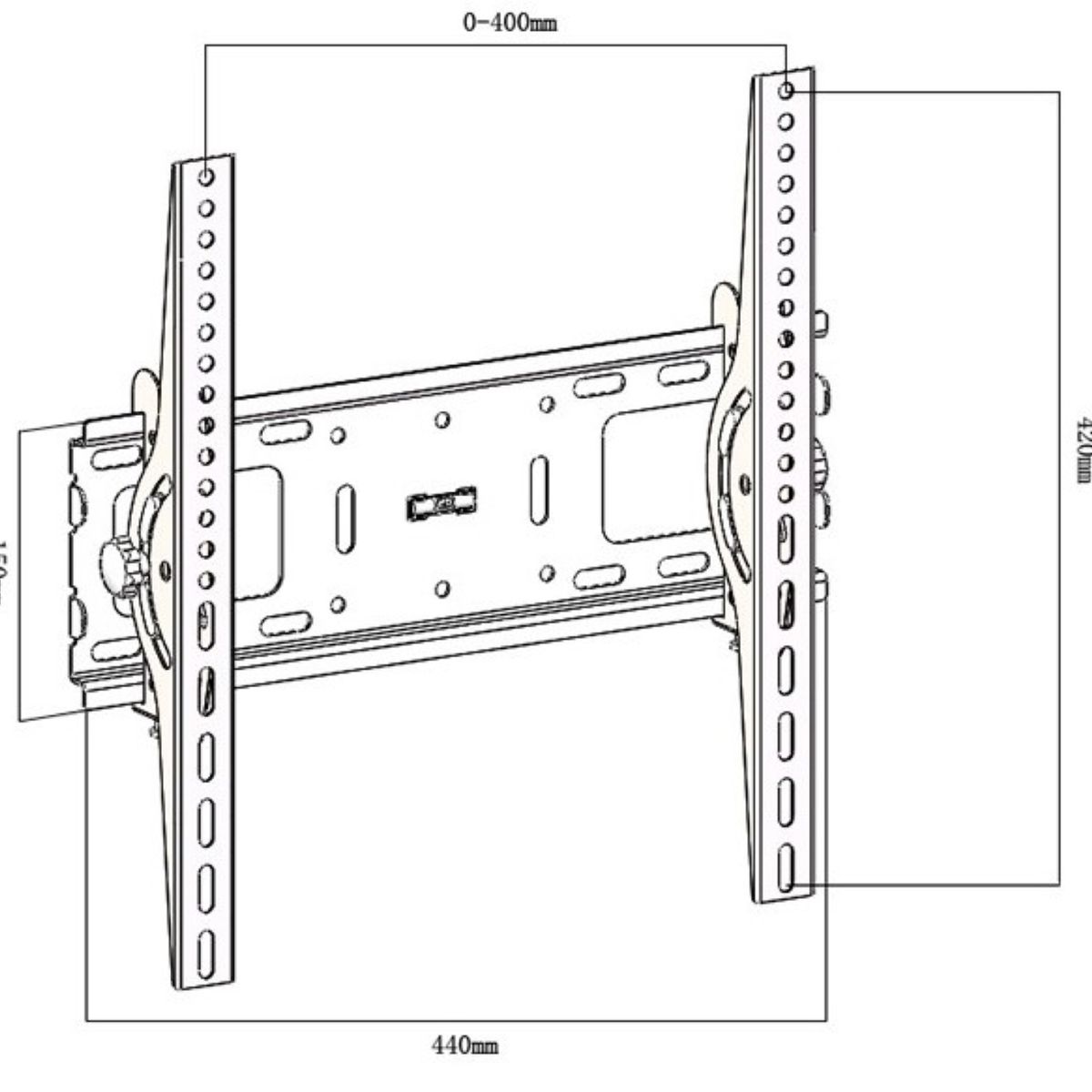 DINON - SOPORTE TV NEGRO INCLINABLE A MURO O TABIQUE LCD / LED 26 " a 47 "