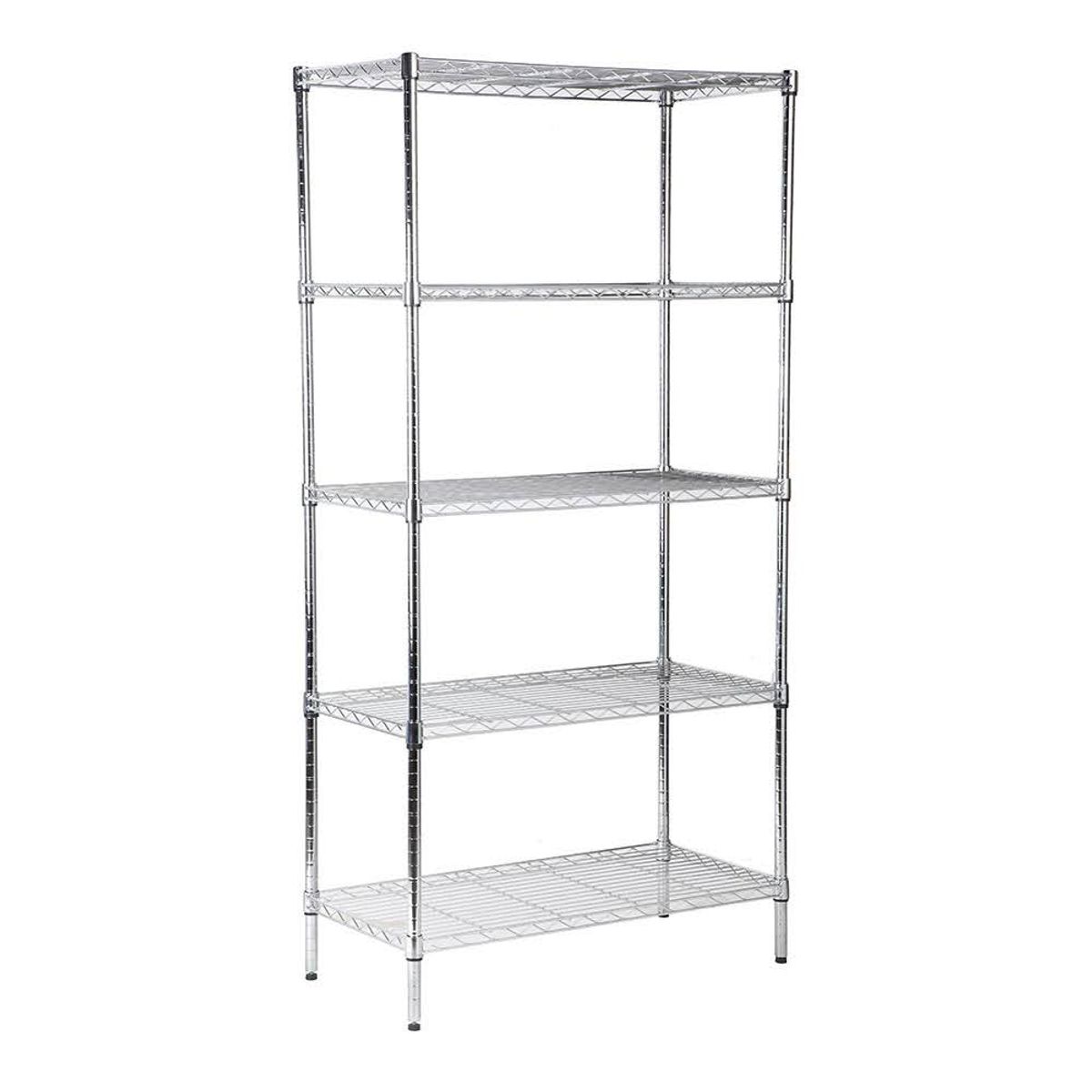 AUTORODEC - Estante Acero Cromado 45X90X180 Cm 5 Repisas