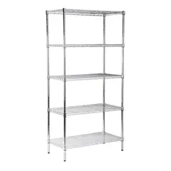 AUTORODEC - Estante Acero Cromado 45X90X180 Cm 5 Repisas