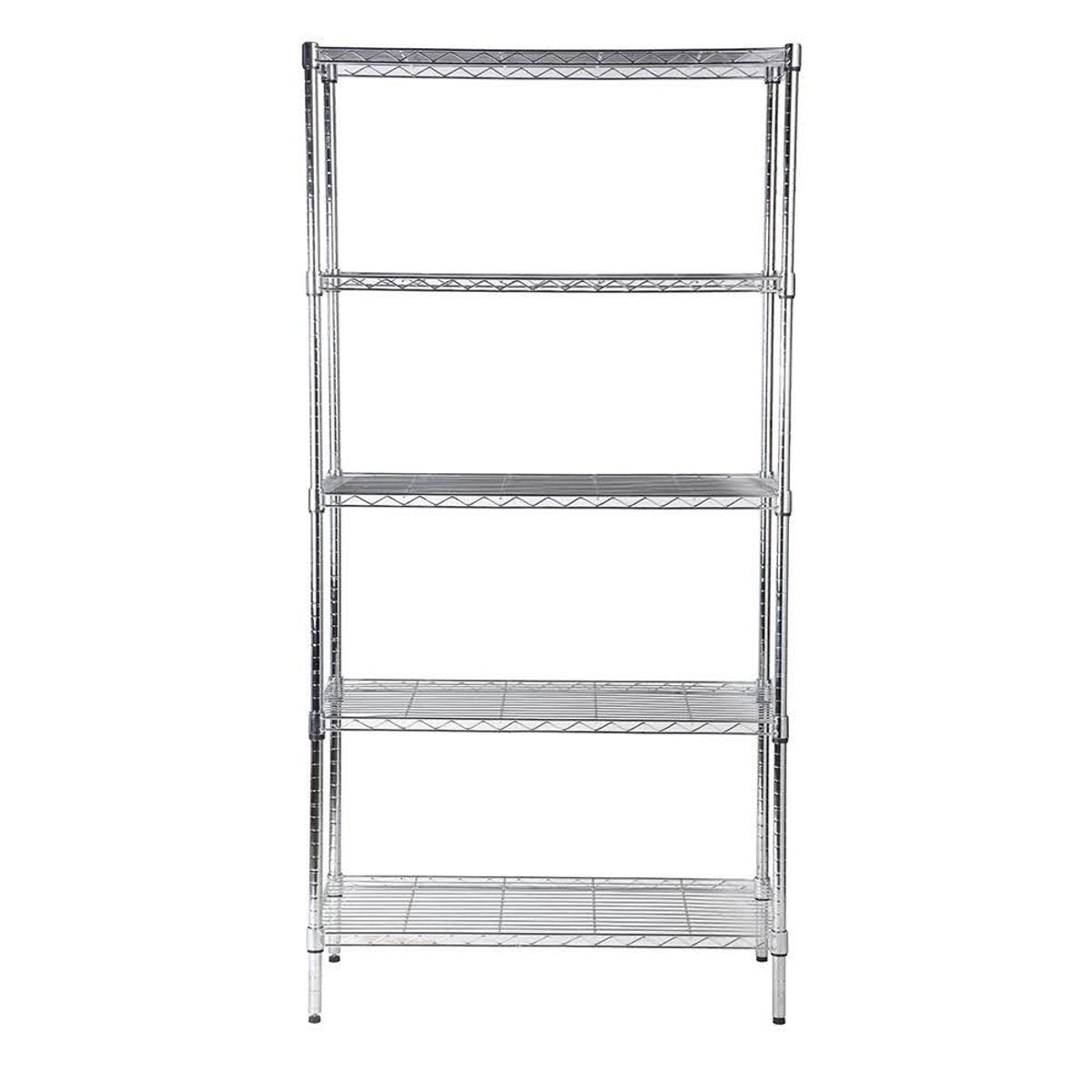 AUTORODEC - Estante Acero Cromado 45X90X180 Cm 5 Repisas