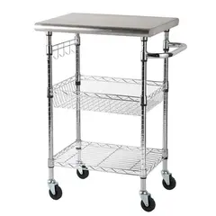 AUTORODEC - Carro cocina 3 niveles 61x51x94 cm superficie acero inoxidable