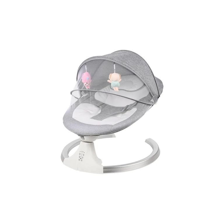 Silla Mecedora Electrica Inteligente Bebes Multifuncion Gris Liso