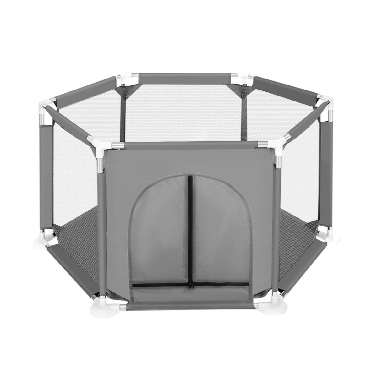 MUNDO ONLINE - Corral de Seguridad Bebe hexagonal con Aro Gris