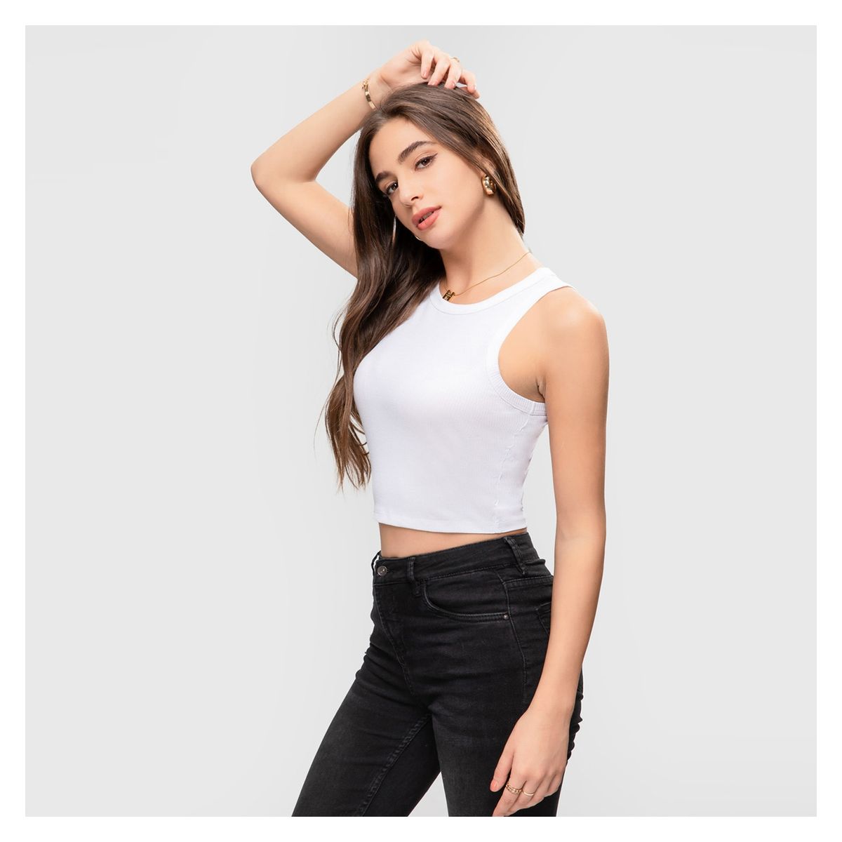 FASHION'S PARK - Polera Mujer Básica Lisa Blanco Fashion's Park